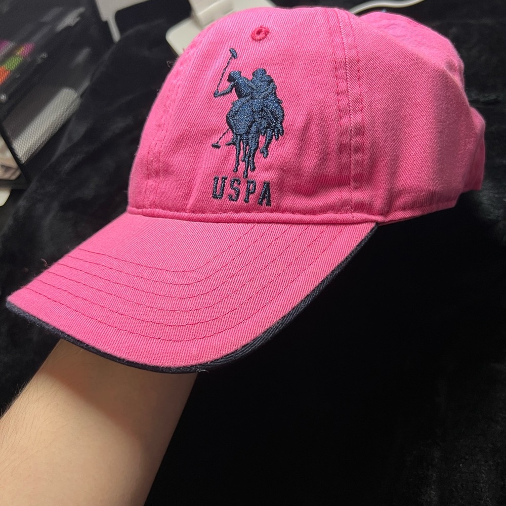 Pink Polo Ralph Lauren hat 
USPA Pink Baseball Cap